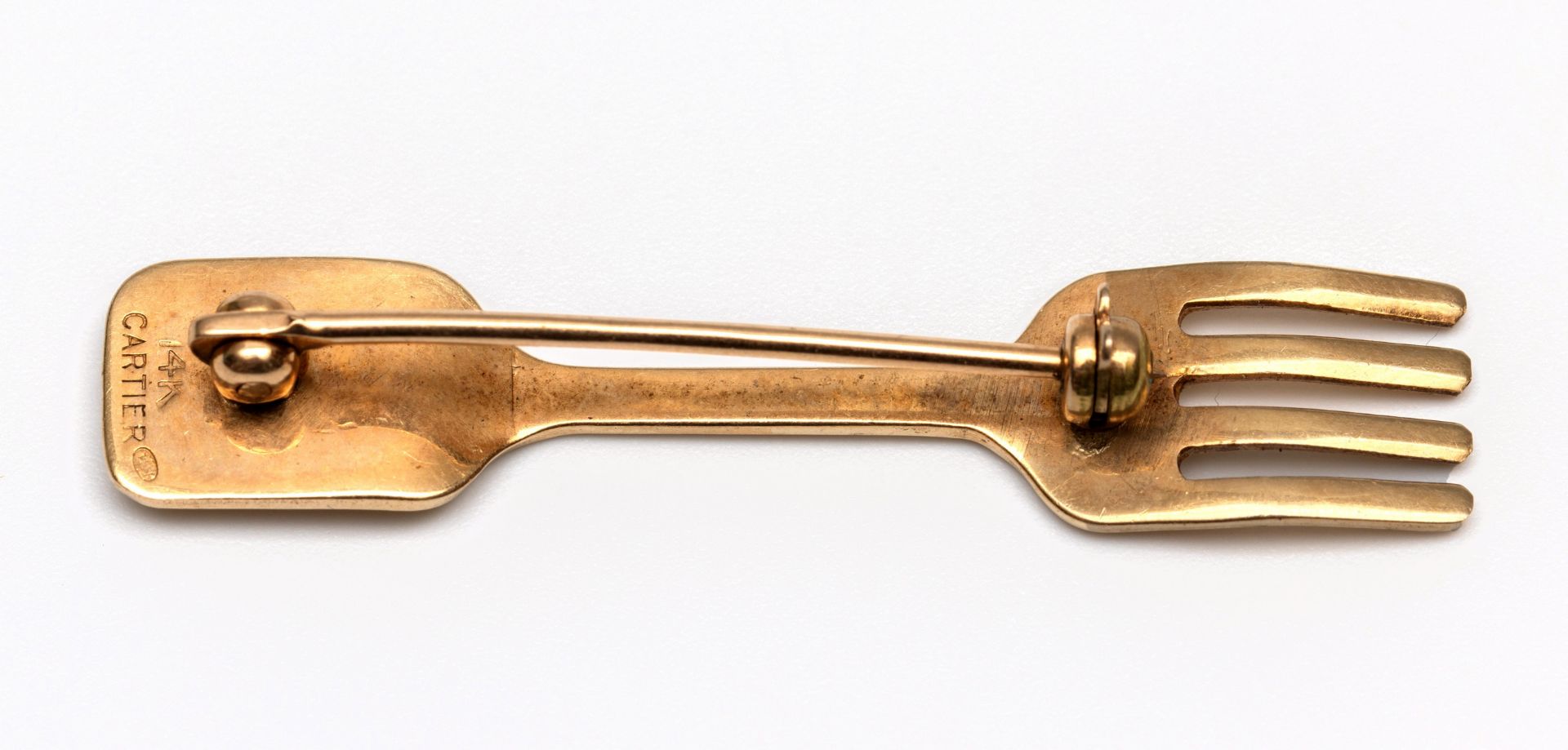 14 kt. gouden broche, - Image 3 of 3