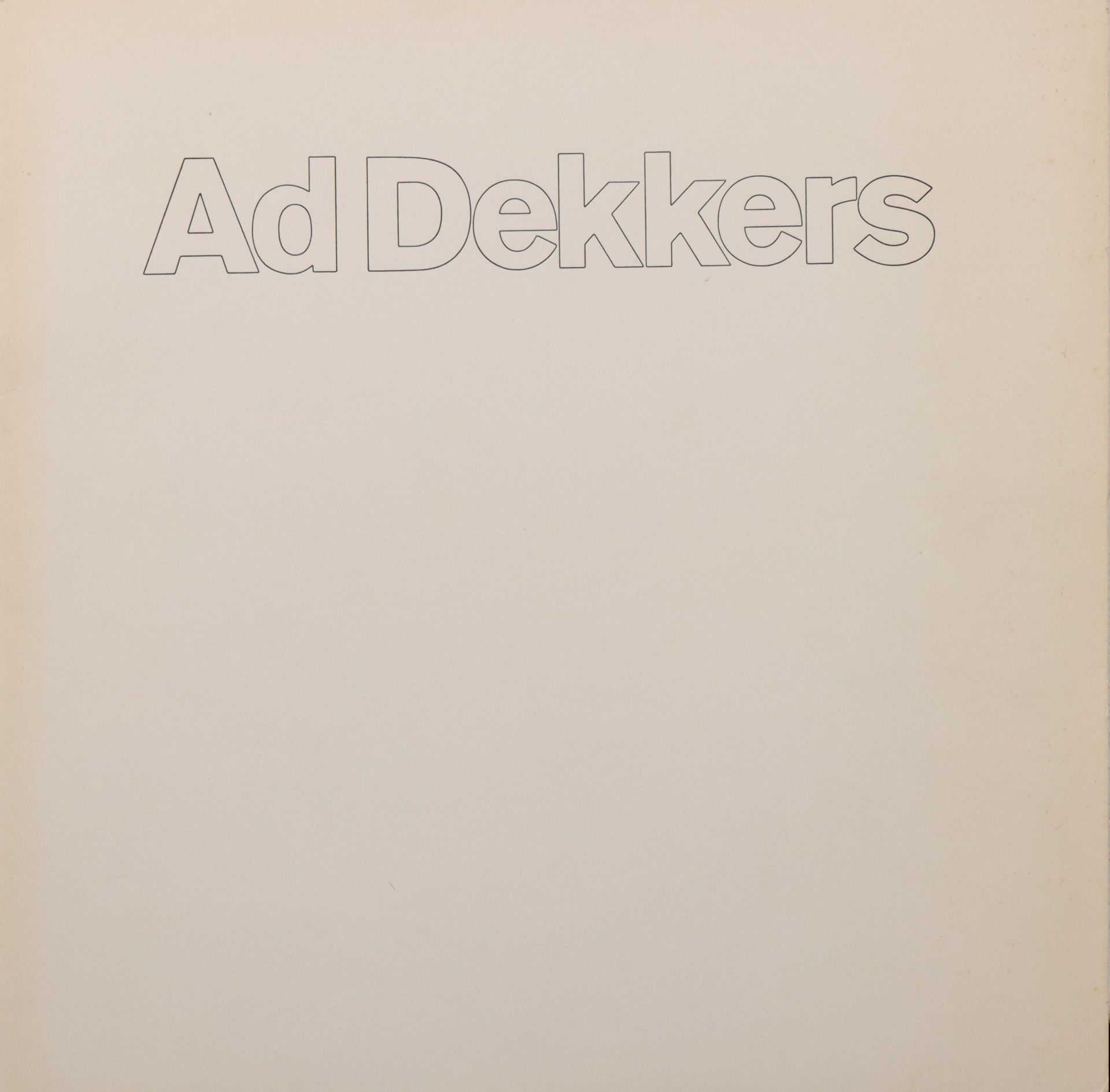 Ad Dekkers (1938-1974)