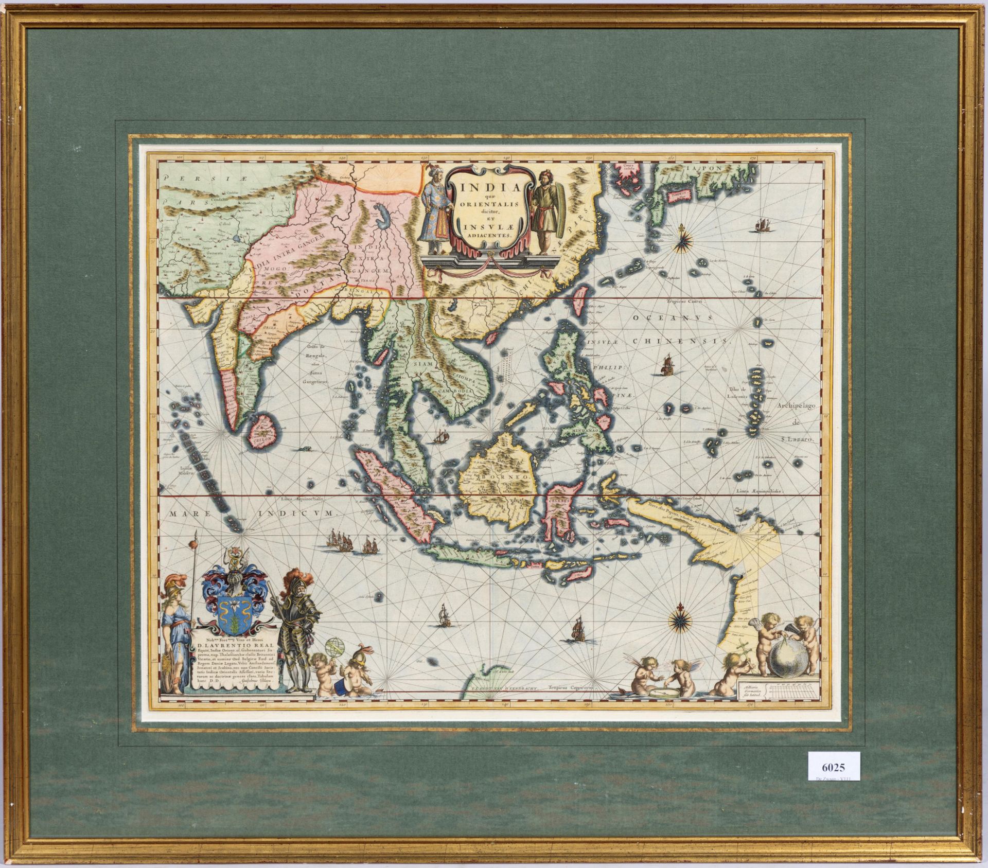 Willem Janszoon Blaeu, 17e eeuw, kaart, India quae Orientalis dicitur et Insulae Adiacentes - Bild 2 aus 2