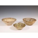 Persia, three terracotta bowl, 15th-17th century;