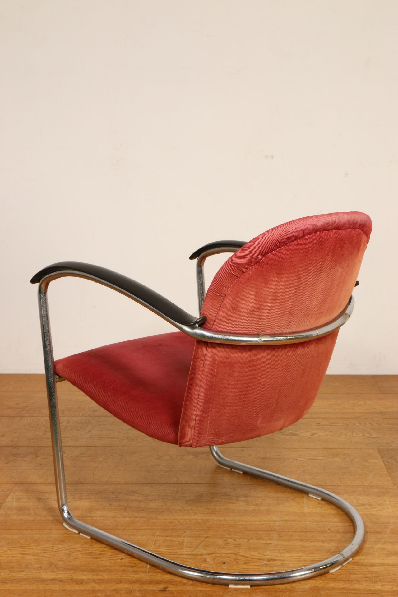 Verchroomd stalen buizenfauteuil, naar '414' fauteuil van W.H. Gispen, - Bild 2 aus 3
