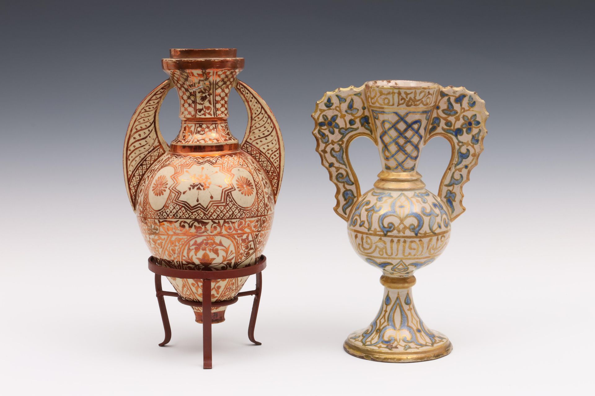 Two Hispano-Moresque lustre-glazed 'Alhambra' vases, Spain, 19th-20th century