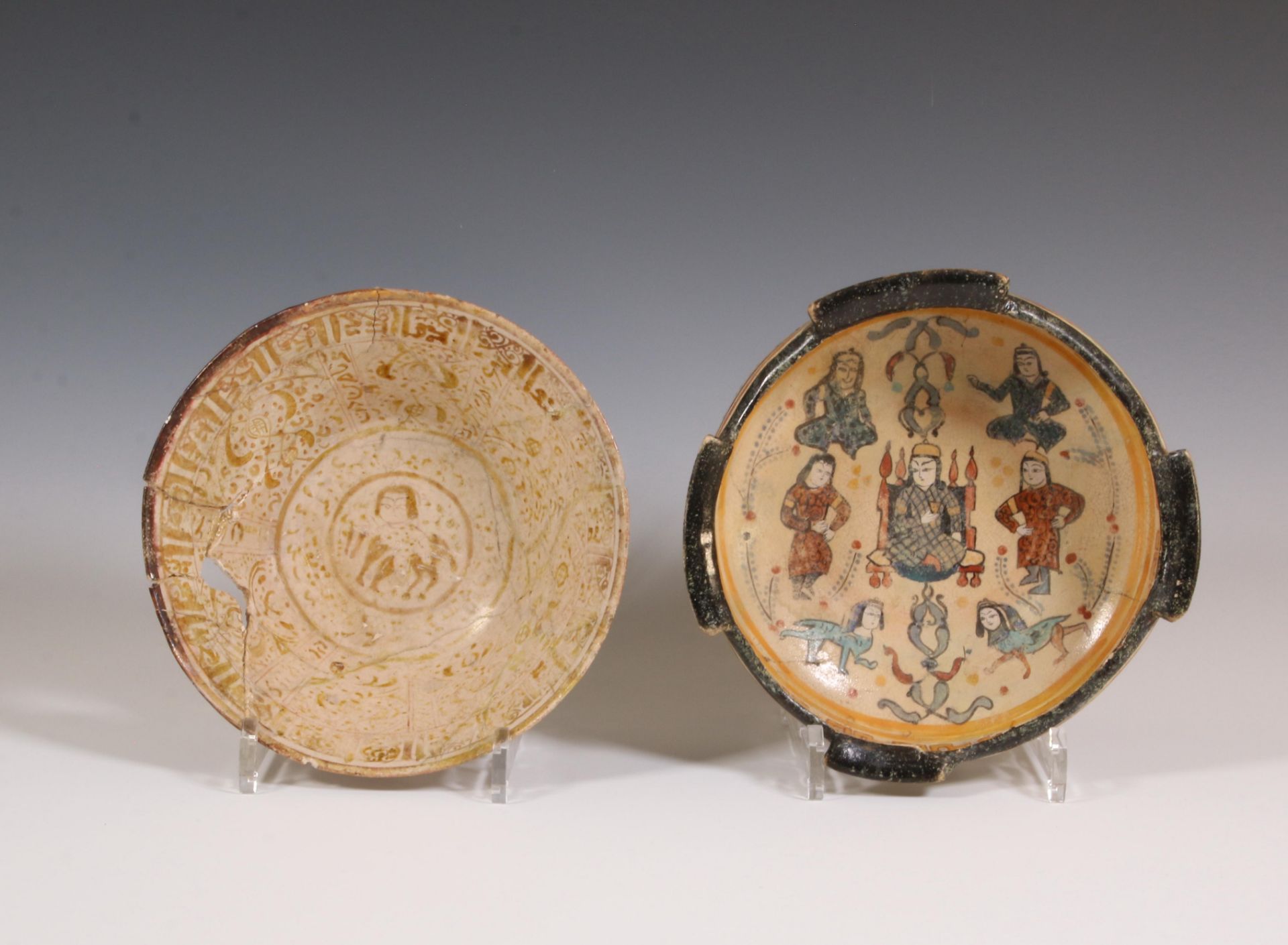 Persia, a minai pottery bowl, possibly 12th-13th century