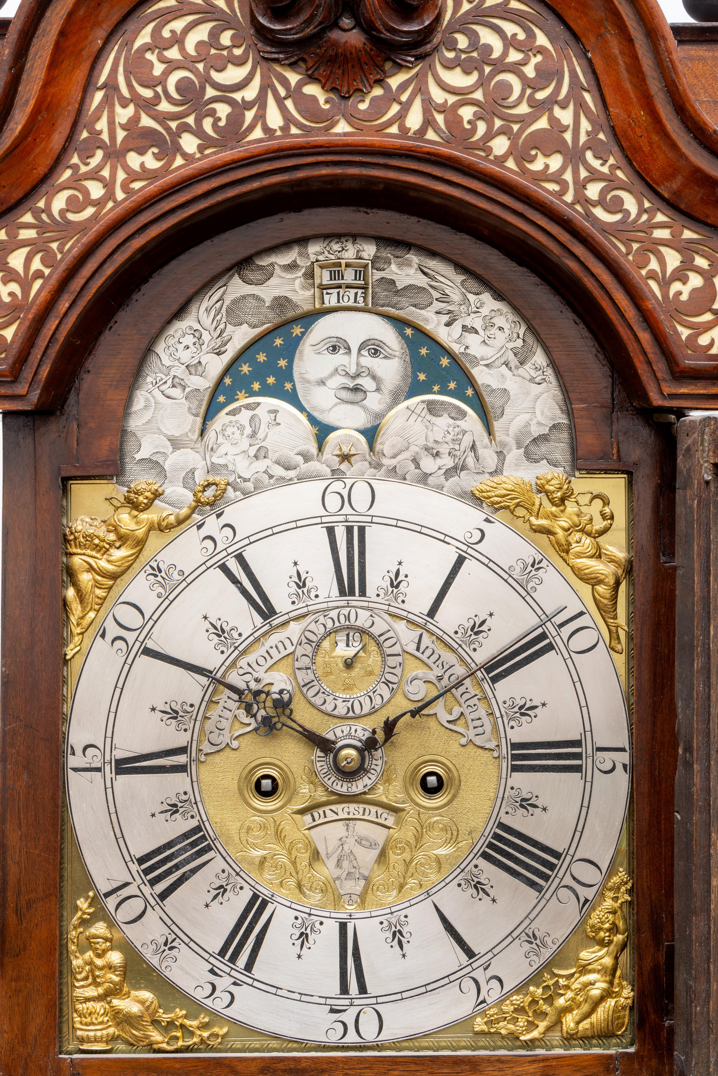 Staand horloge, Gerrit Storm Amsterdam, circa 1740. - Image 3 of 3