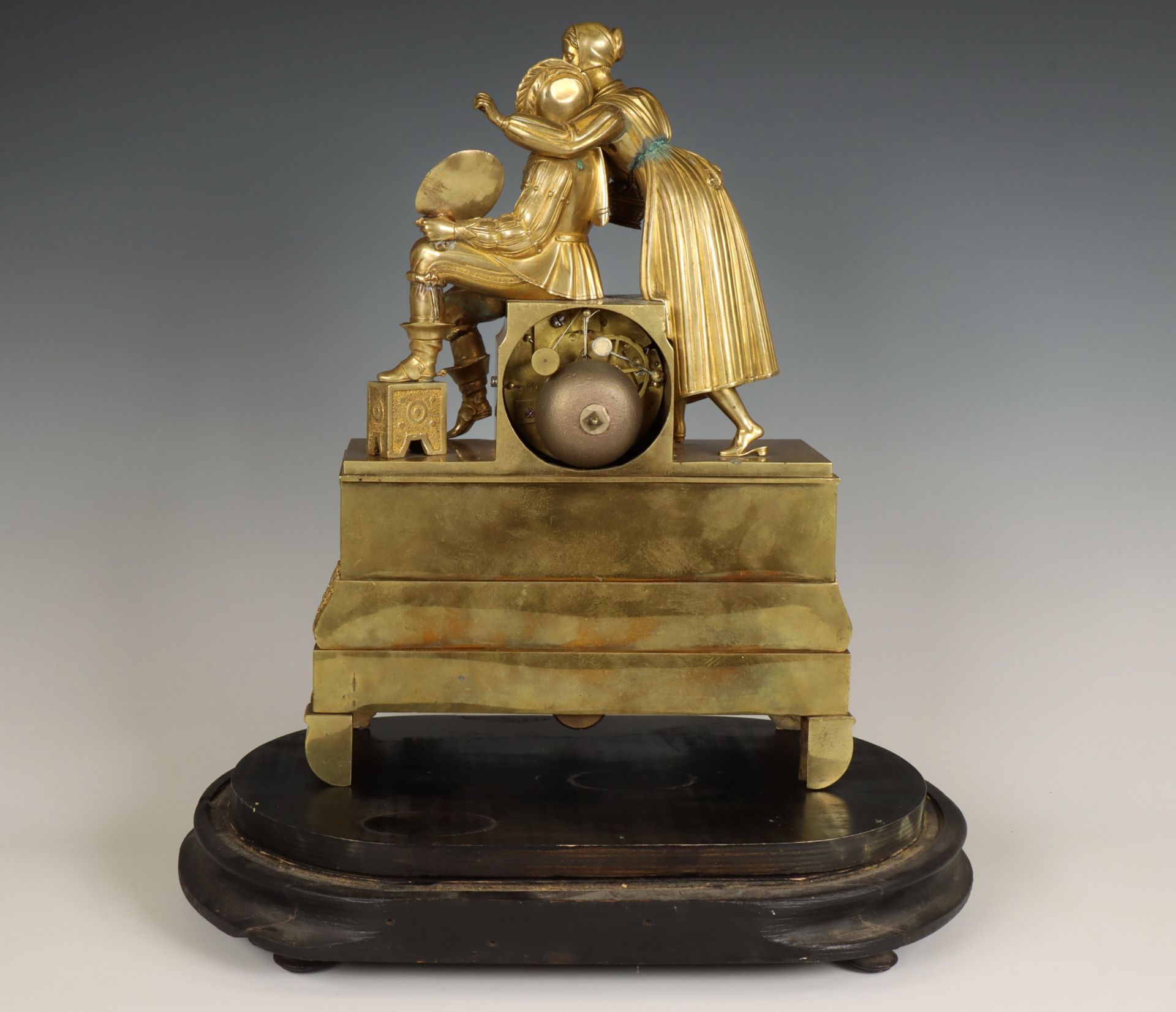 Frankrijk, bronzen vuurvergulde pendule, ca. 1850; - Bild 2 aus 3