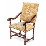 Notenhouten fauteuil, Louis XIV,