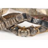 Iran, two silver alloy belts,