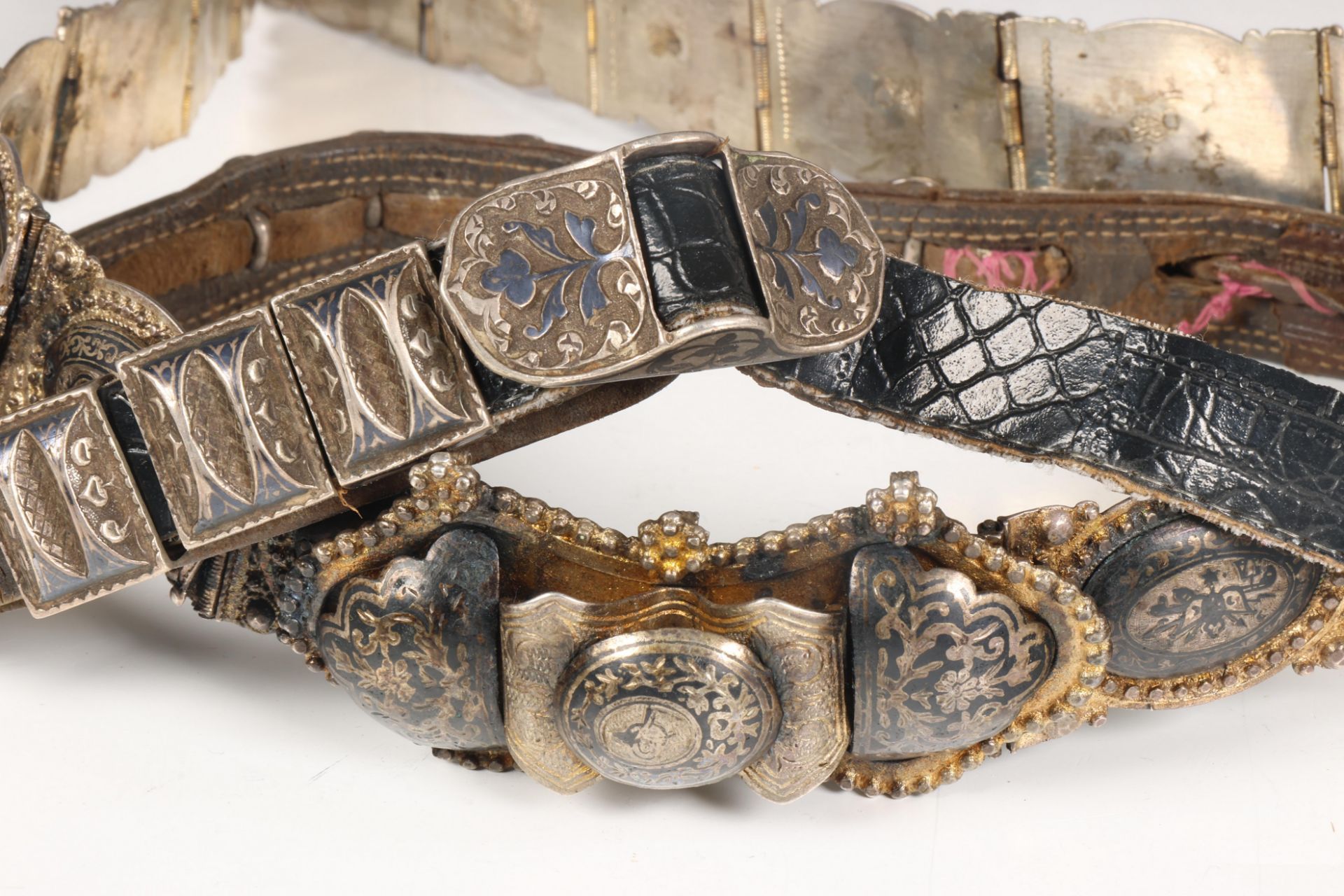 Ottoman Turkey and Caucasian (Georgian) silver belts;