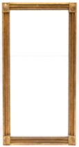 Rechthoekige spiegel in verguld houten lijst, in Louis-XVI-stijl, 19e eeuw,