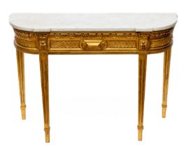 Verguld houten consoletafel, Louis XVI,