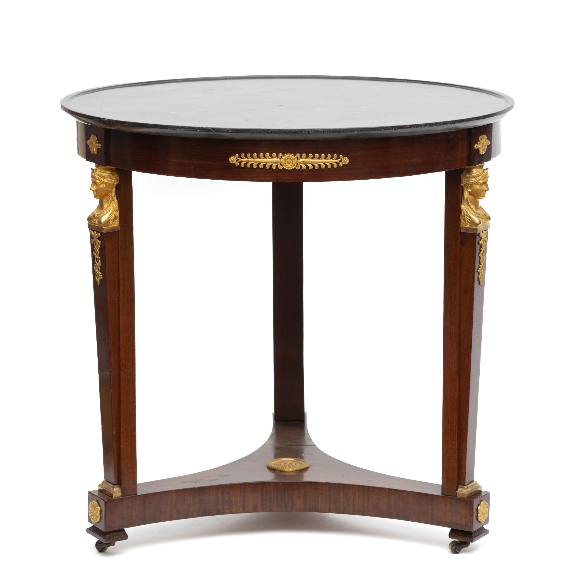 Mahoniehouten tafel, Empire,