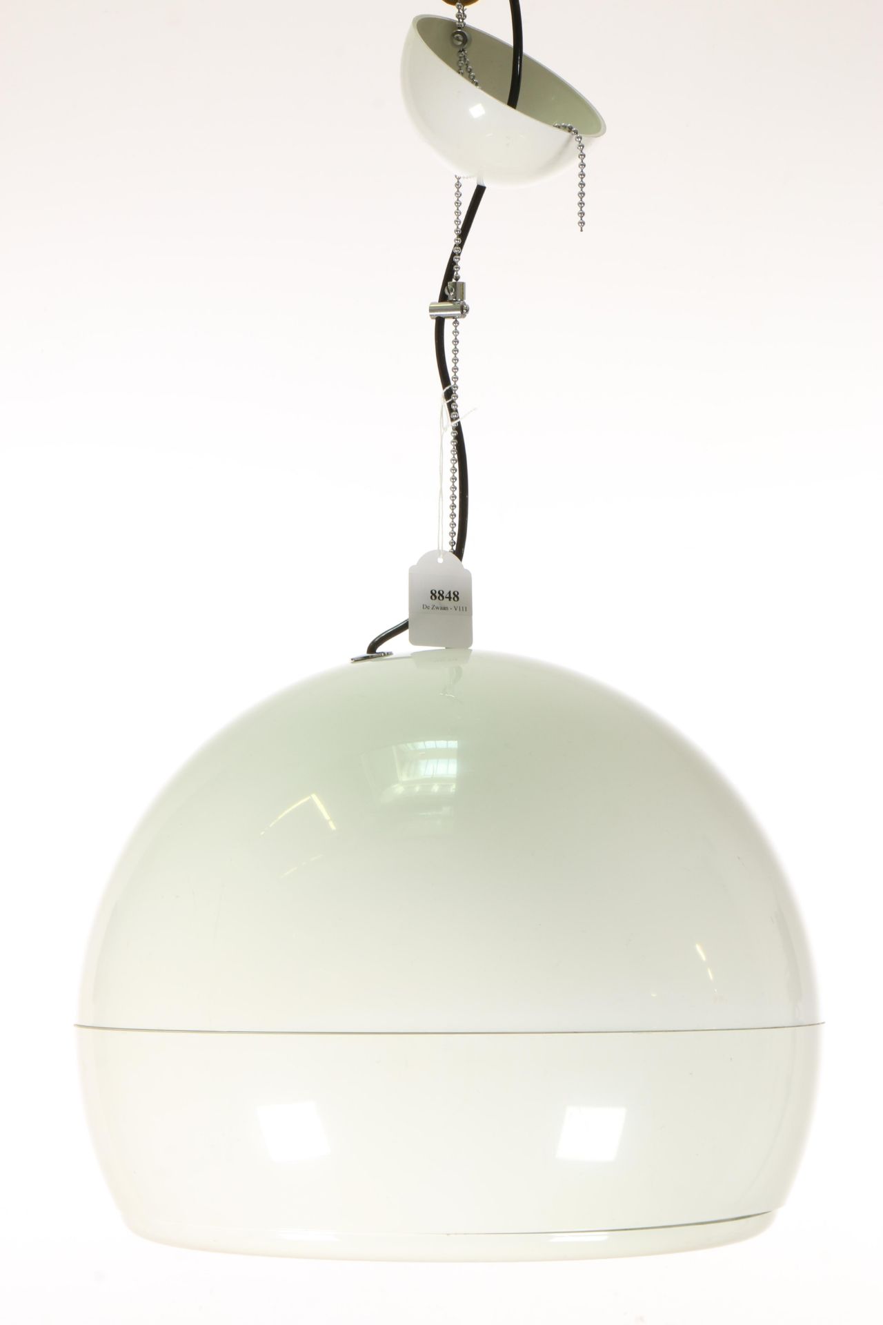 Studio Tetrarch voor Artemide, Italië, wit kunststoffen 'Pallade' hanglamp, ontwerp 1968