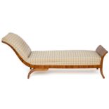 Berkenhouten chaise longue, ca. 1835,