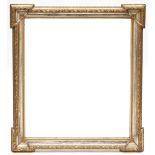 Rechthoekige spiegel in deels verguld houten lijst, ca. 1900,
