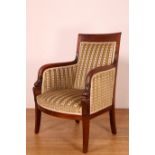 Mahoniehouten fauteuil, Empire,