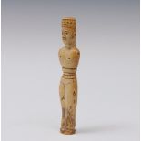 Byzantine, a bone figure of a standing man, ca. 10th century;