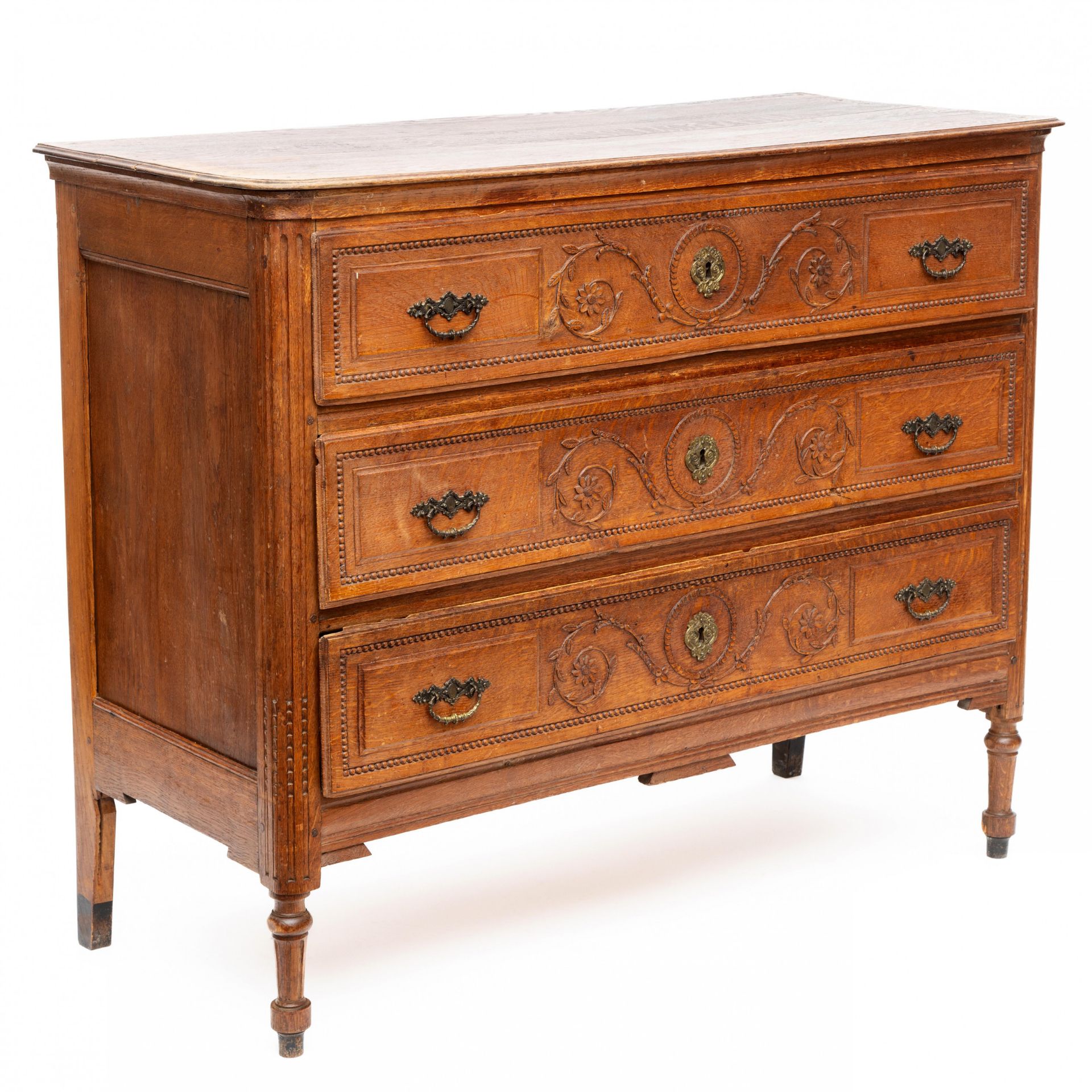 Frankrijk, eikenhouten commode, Louis XVI. - Image 3 of 3