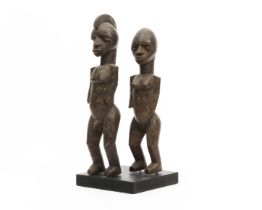 Burkina Faso, Lobi, a pair of shrine figures, bateba,