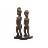 Burkina Faso, Lobi, a pair of shrine figures, bateba,