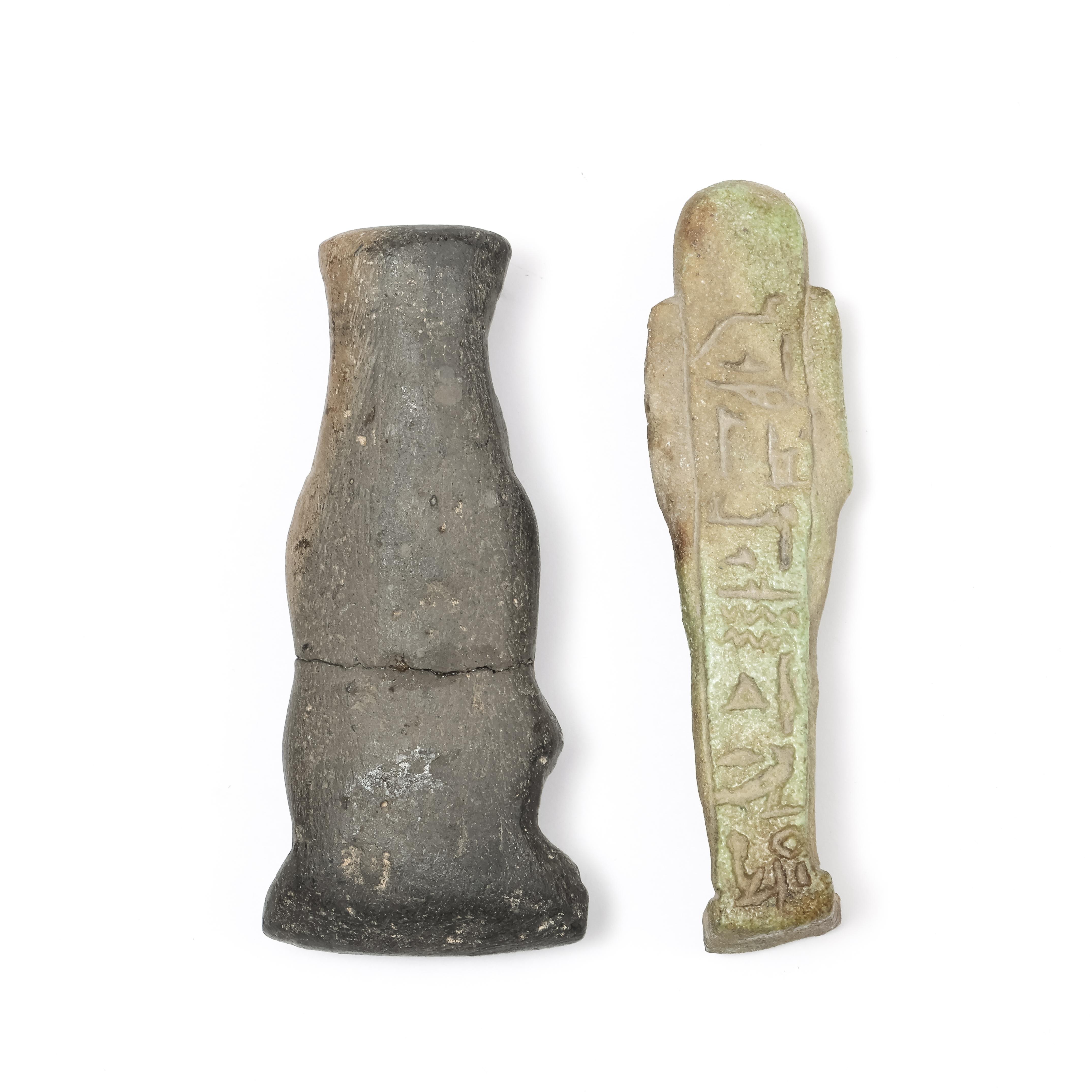Egypt, terracotta Bes en Ushabti, Late Period; - Image 2 of 2