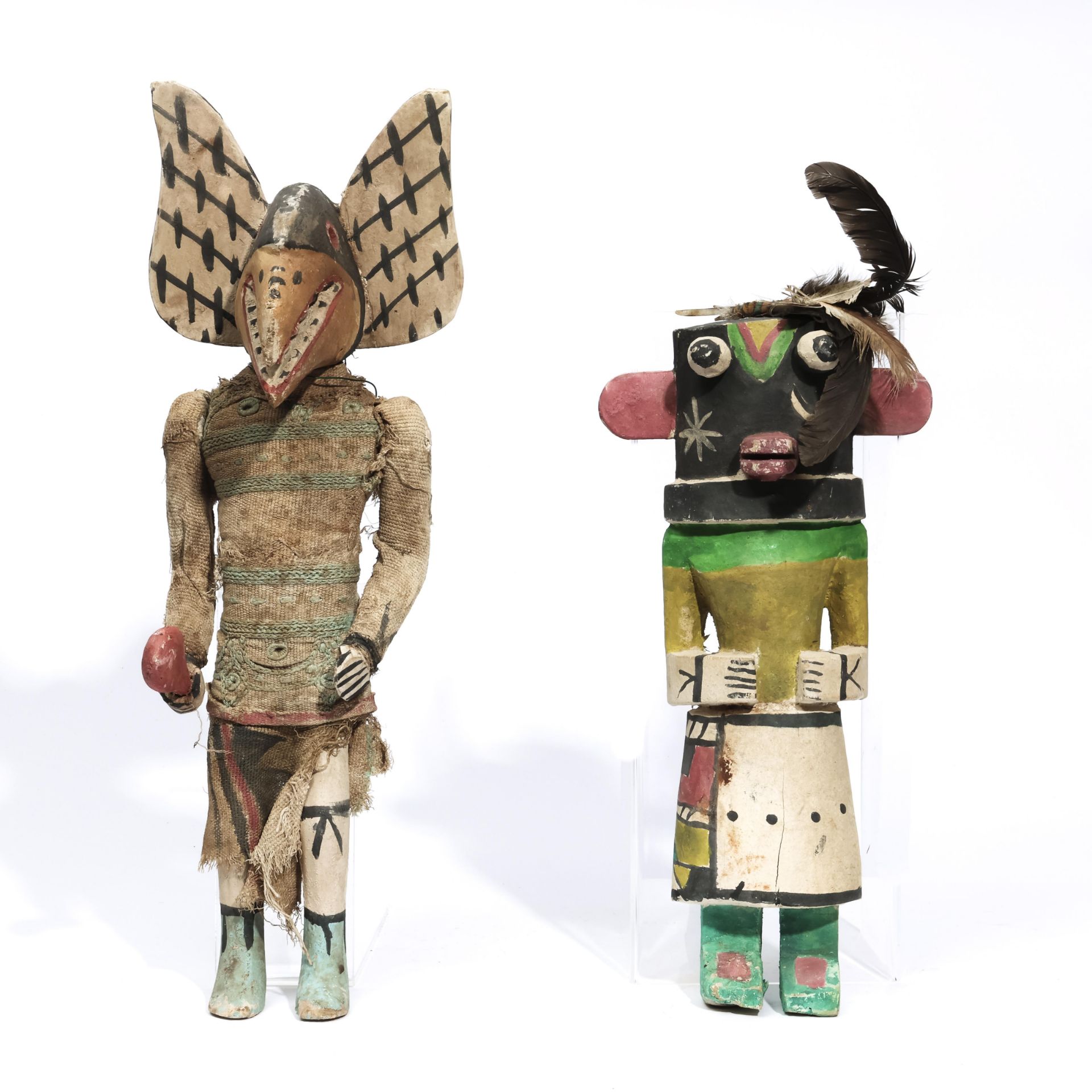 Arizona, Hopi, two katsina dolls,