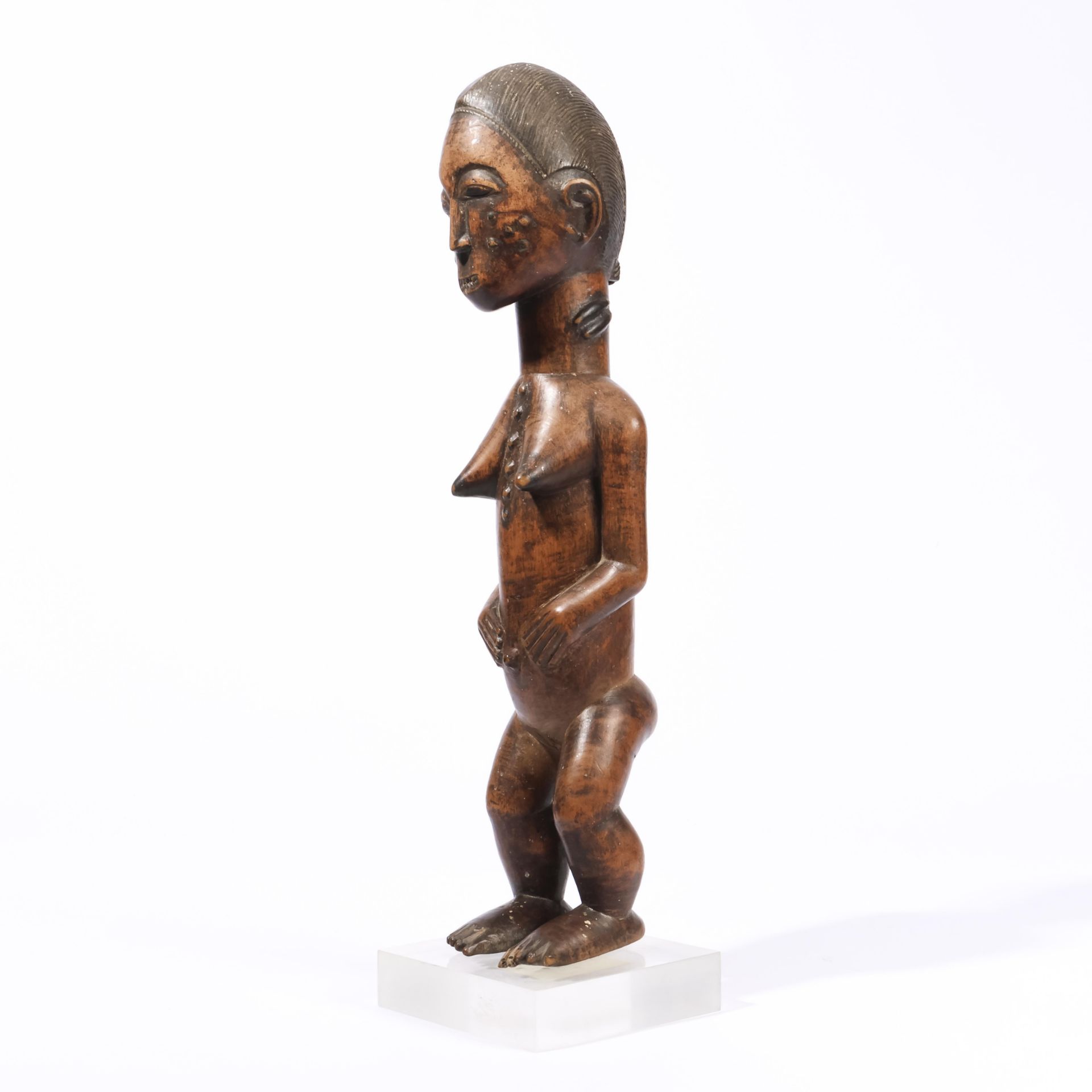 Ivory Coast, Baule, standing female figure, - Image 3 of 5