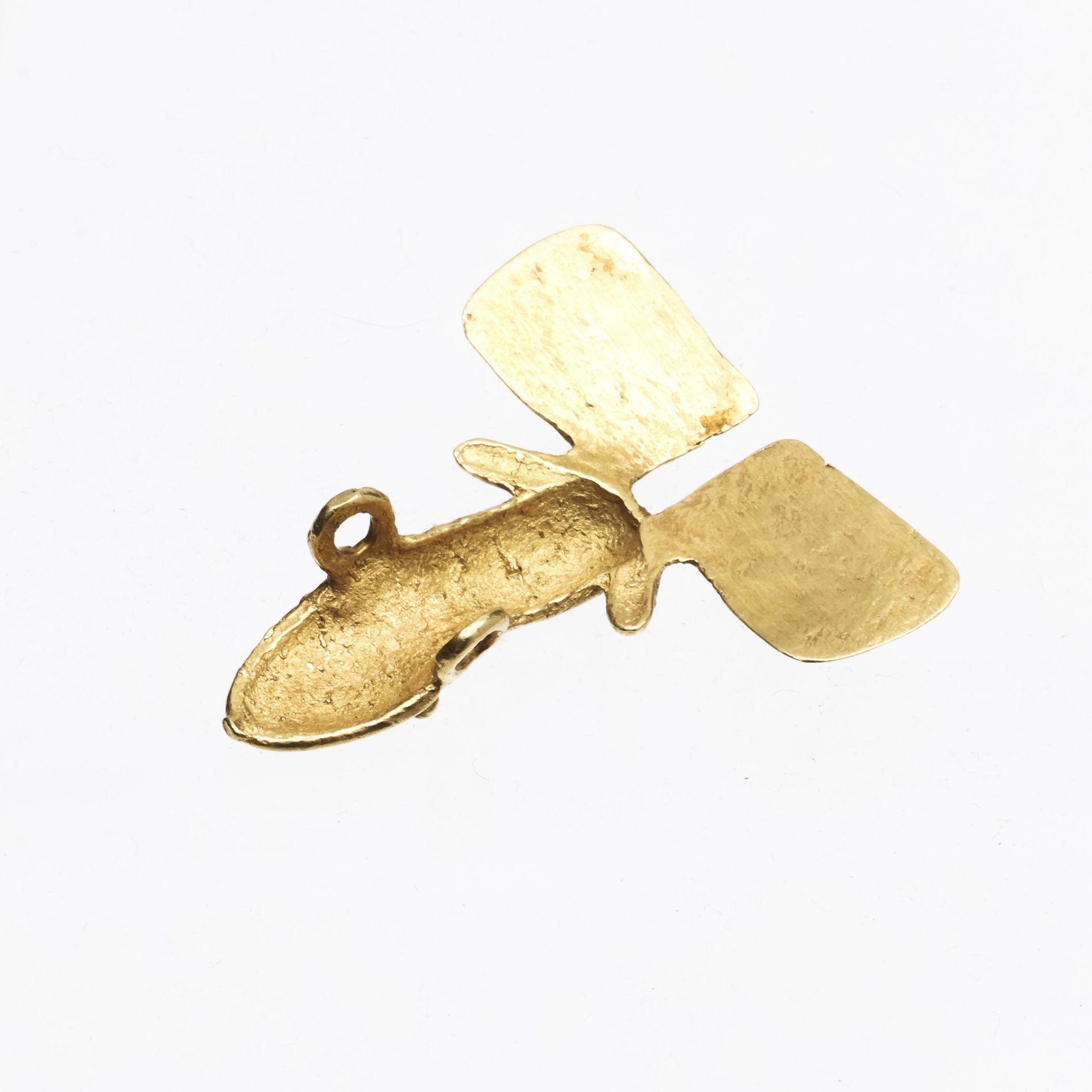 Panama, Veraguas, 11th-16th century AD, 18 kt gold pendant in the form of a small frog - Bild 2 aus 2