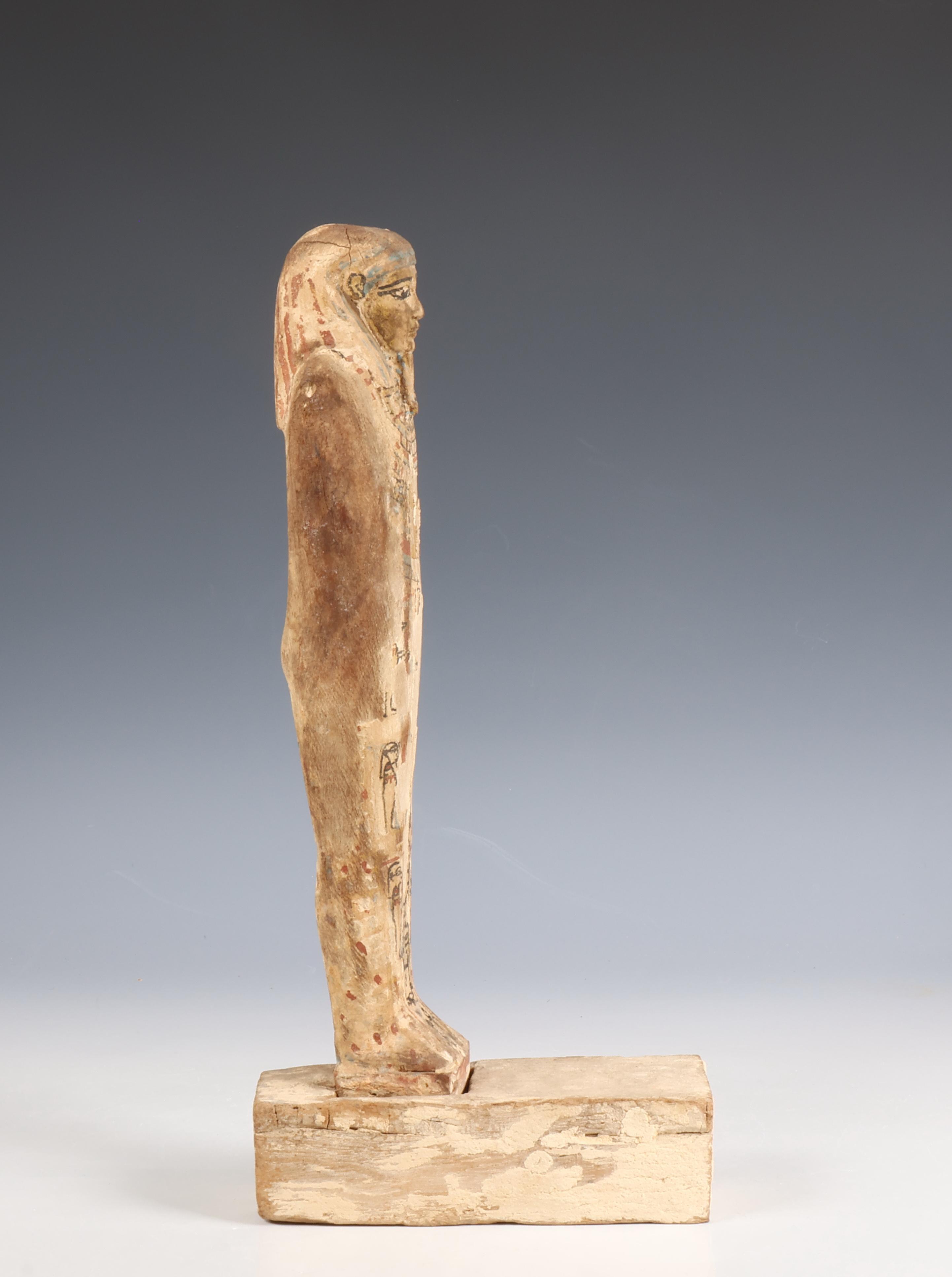 Egypt, a wooden Ptah-Sokar-Osiris, Ptolomeic Period; - Image 2 of 5