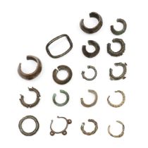 A collection of West African copper alloy brace- and anklets