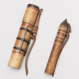 Borneo, East Kalimantan, Dayak, two bamboo quivers,