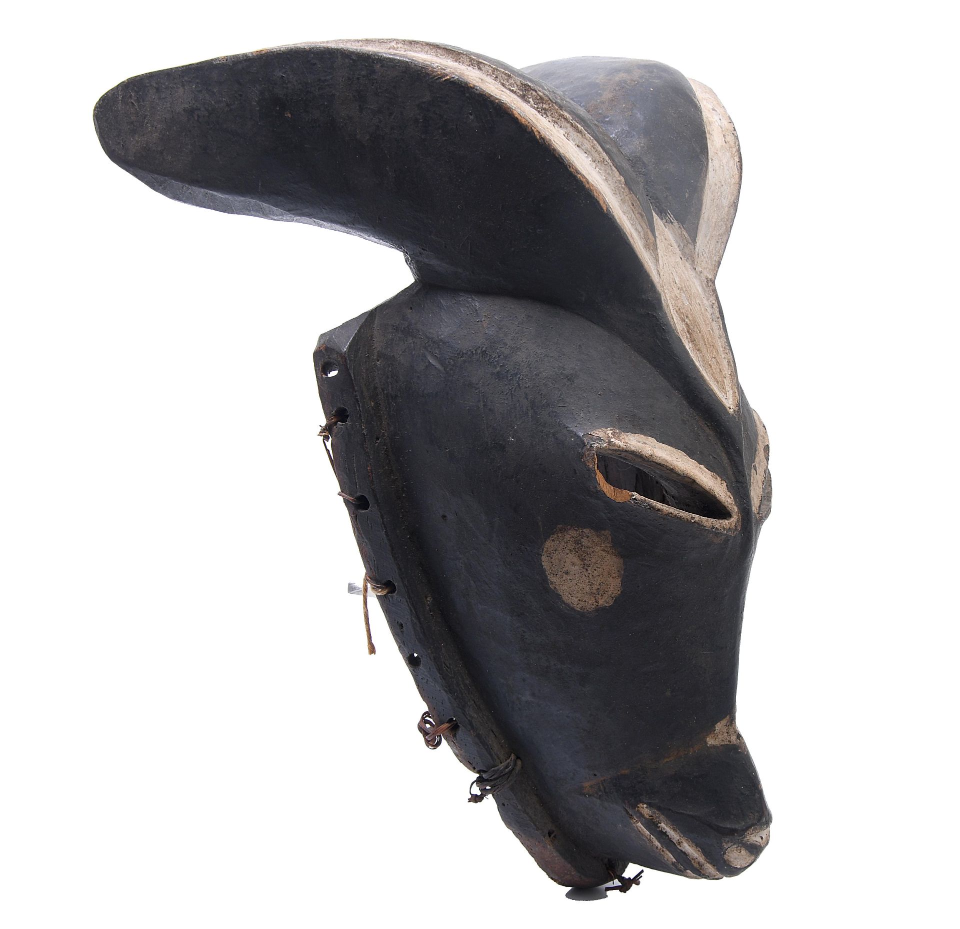 Nigeria, Ogoni, horned black animal mask, - Bild 3 aus 5