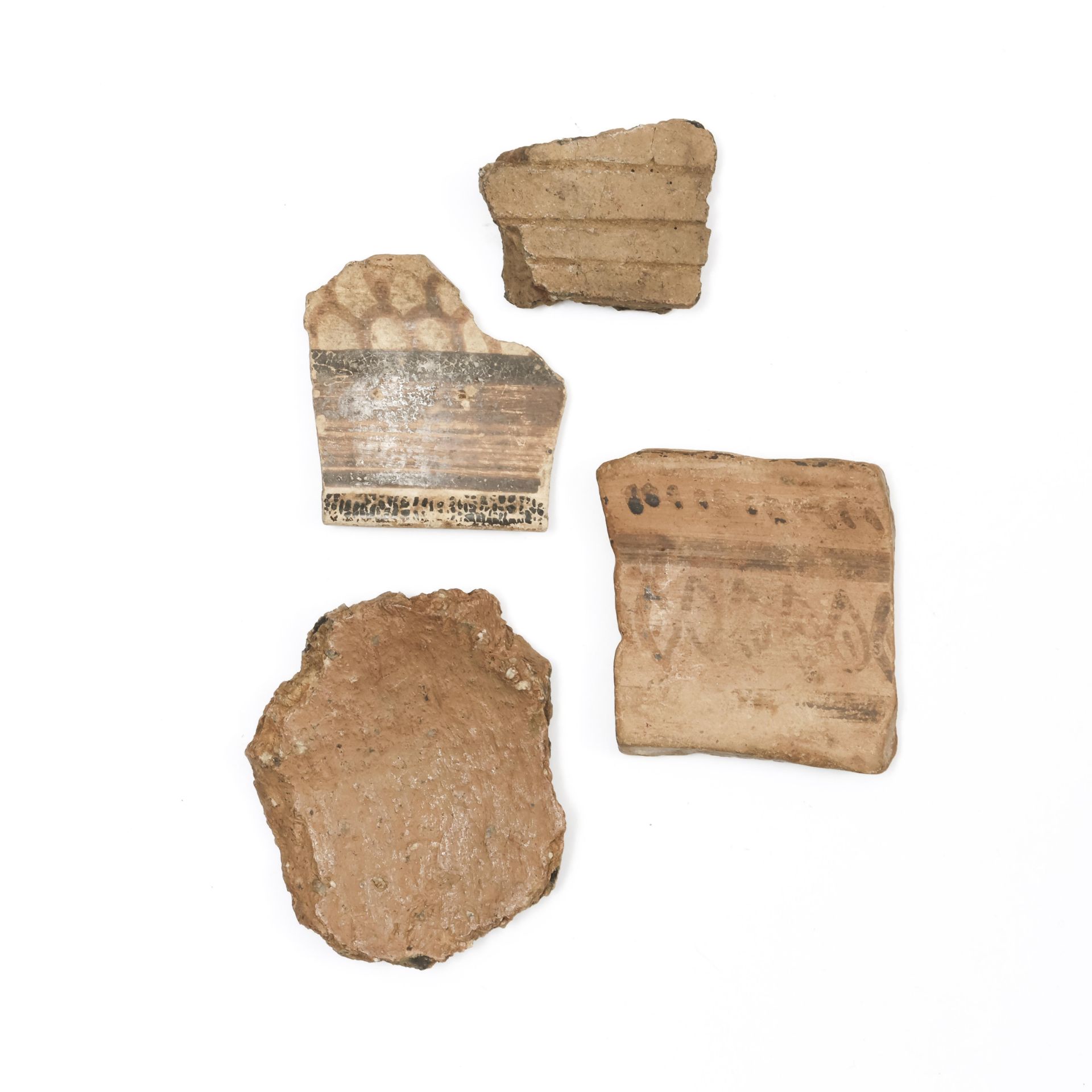 Trechterbeker culture, four terracotta fragments from from one of the Dolmen neer Rode, Holland, ca.