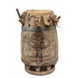 Nigeria, Yoruba, a wooden drum,