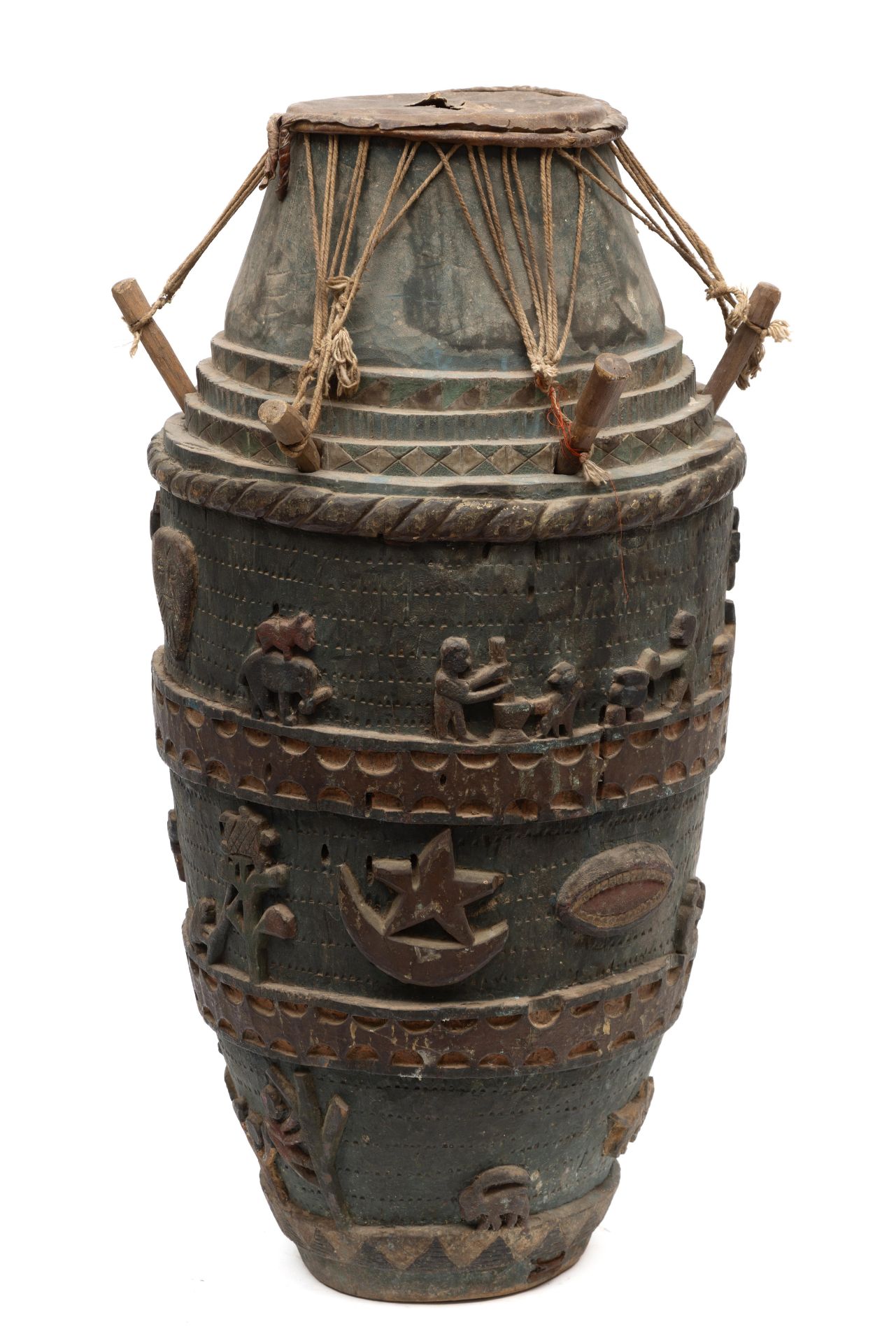 Ghana, Akan, wooden drum,