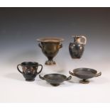 Various Apulian pottery objects, ca. 4th century BC;