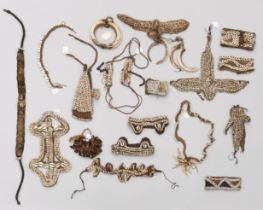 P.N. Guinea, an assorted collection of ornaments, mainly consisting of braided plant fibre material