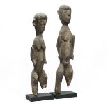 Burkina Faso, Lobi, a pair of shrine spirit figures, bateba,