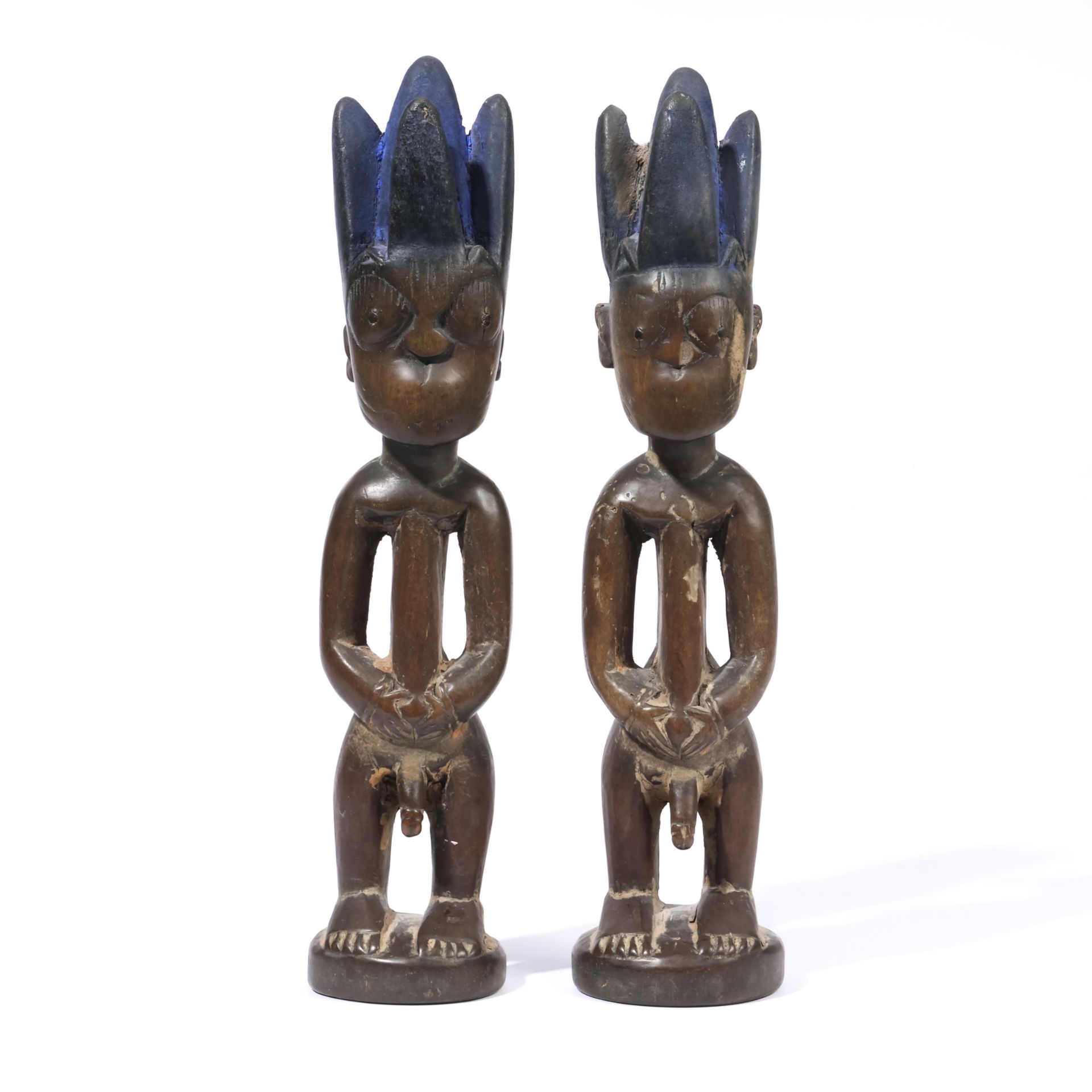 Nigeria, Yoruba, Egbe, a pair of male twin figures, ibeji, - Bild 5 aus 5