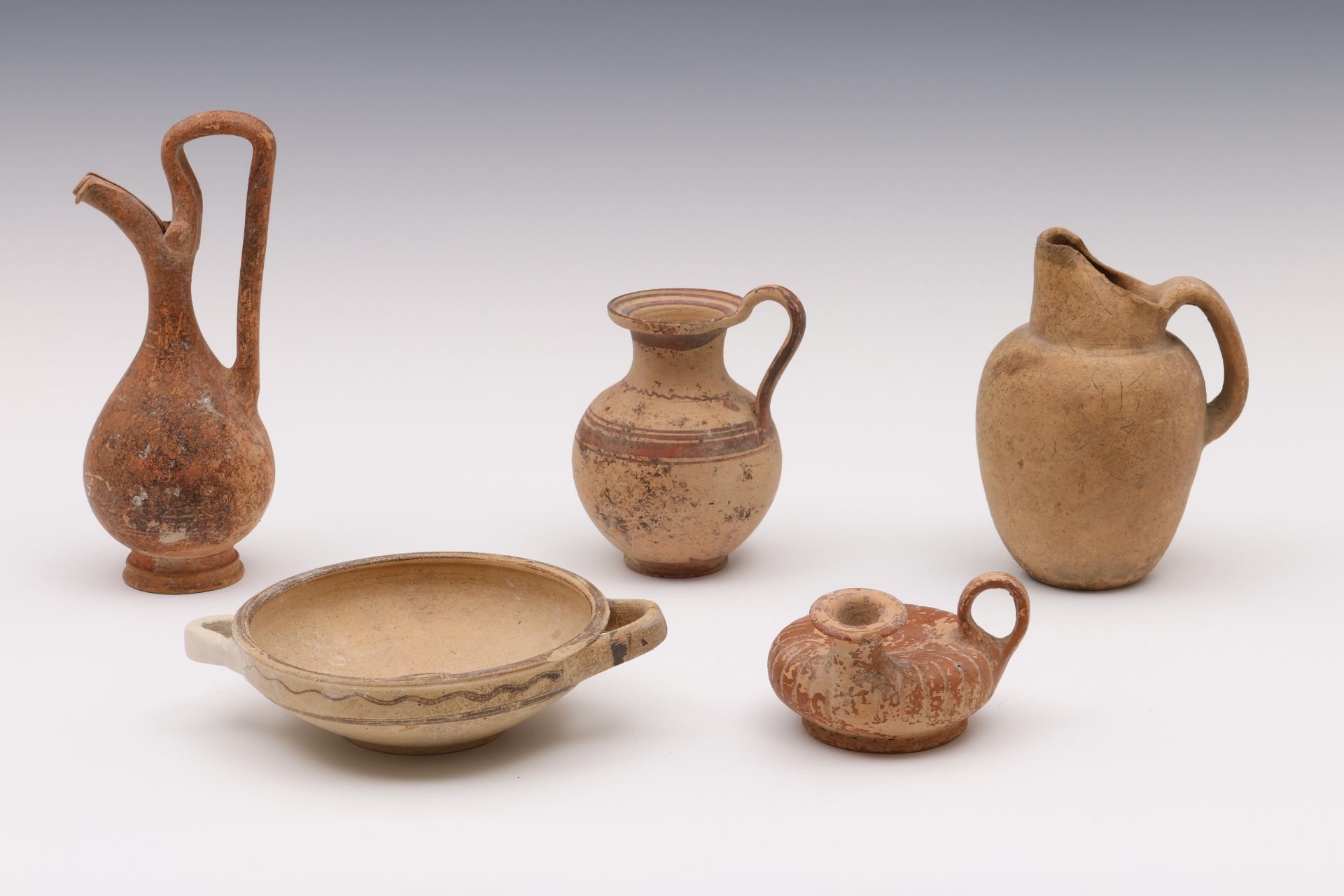 A collection of five terracotta objects, ca. 5th century BC and later; - Image 2 of 2