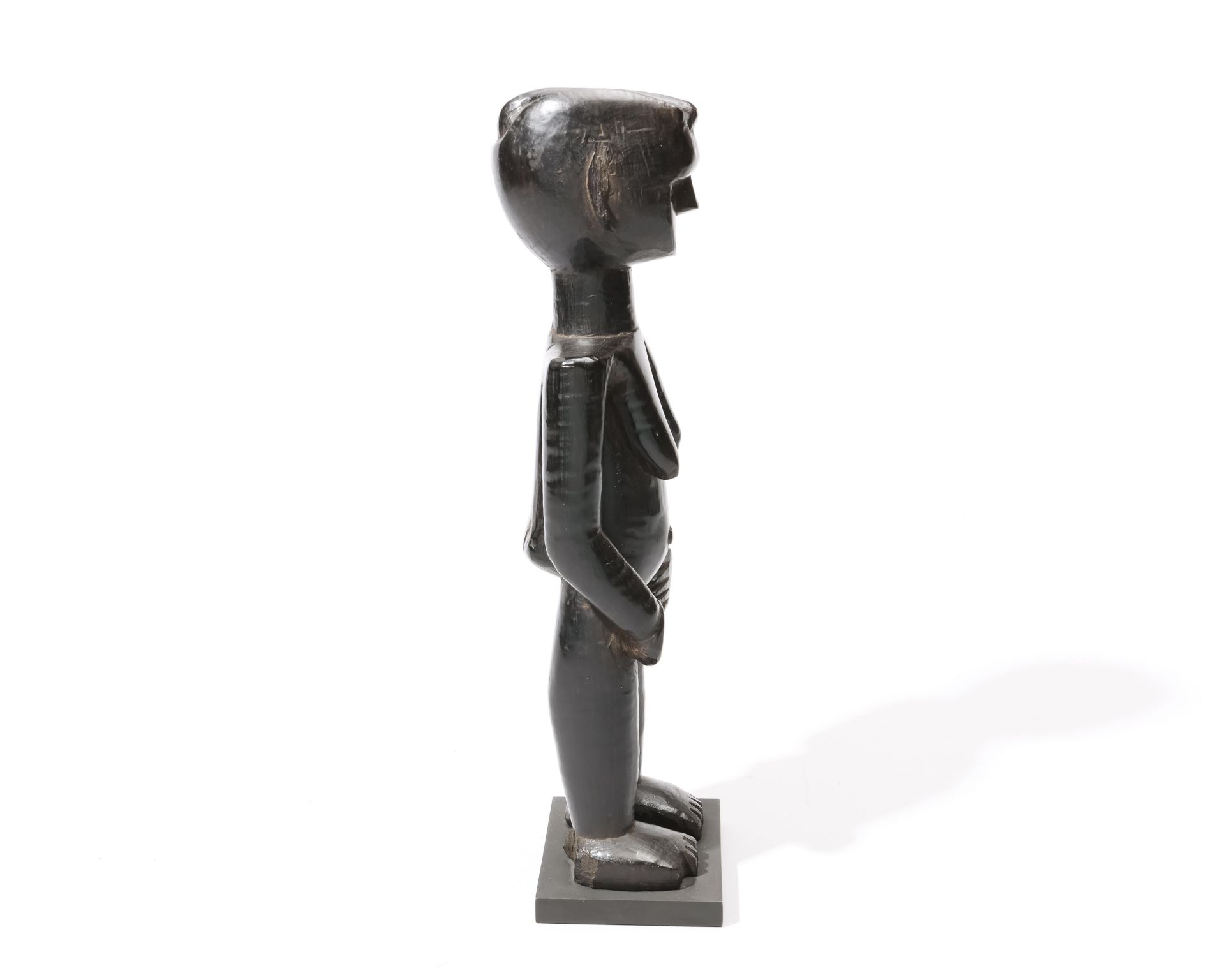 East-Africa, iron wood standing female figure, - Image 3 of 6