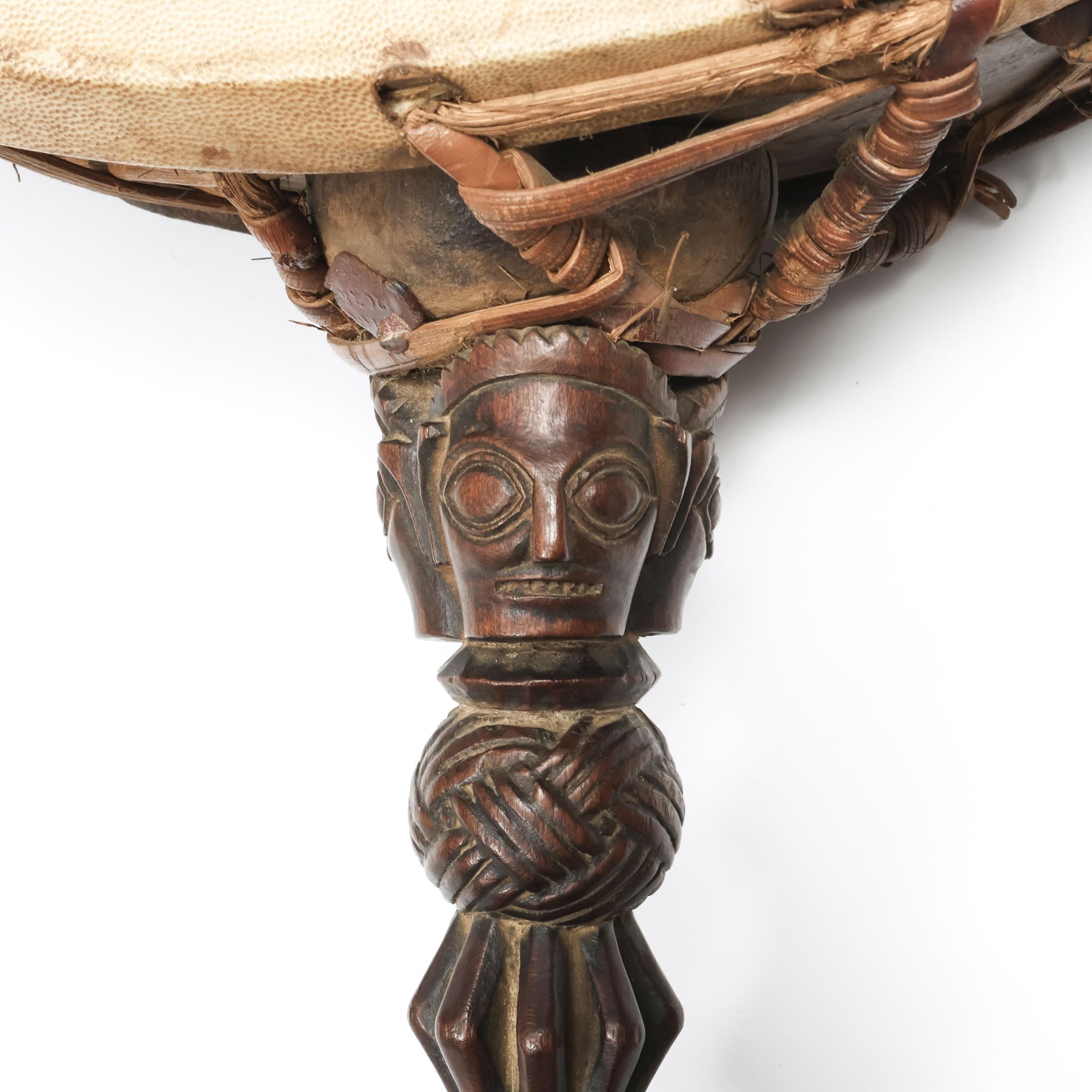 Nepal, drum, dhyangro with a wooden phurbu handle. - Image 3 of 6