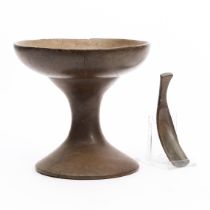 Sulawesi, Toraja, bowl on high stem and a spoon.