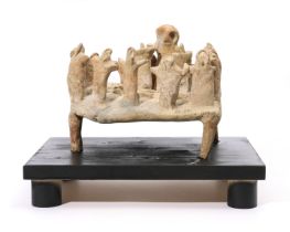 A Persian terracotta funeral votif platform, Kerman, 2nd Mill. BC,