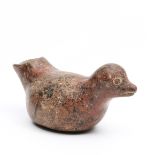 Mexico, Colima, a terracotta vessel in the shape of a bird, 100 BC-300 AD.