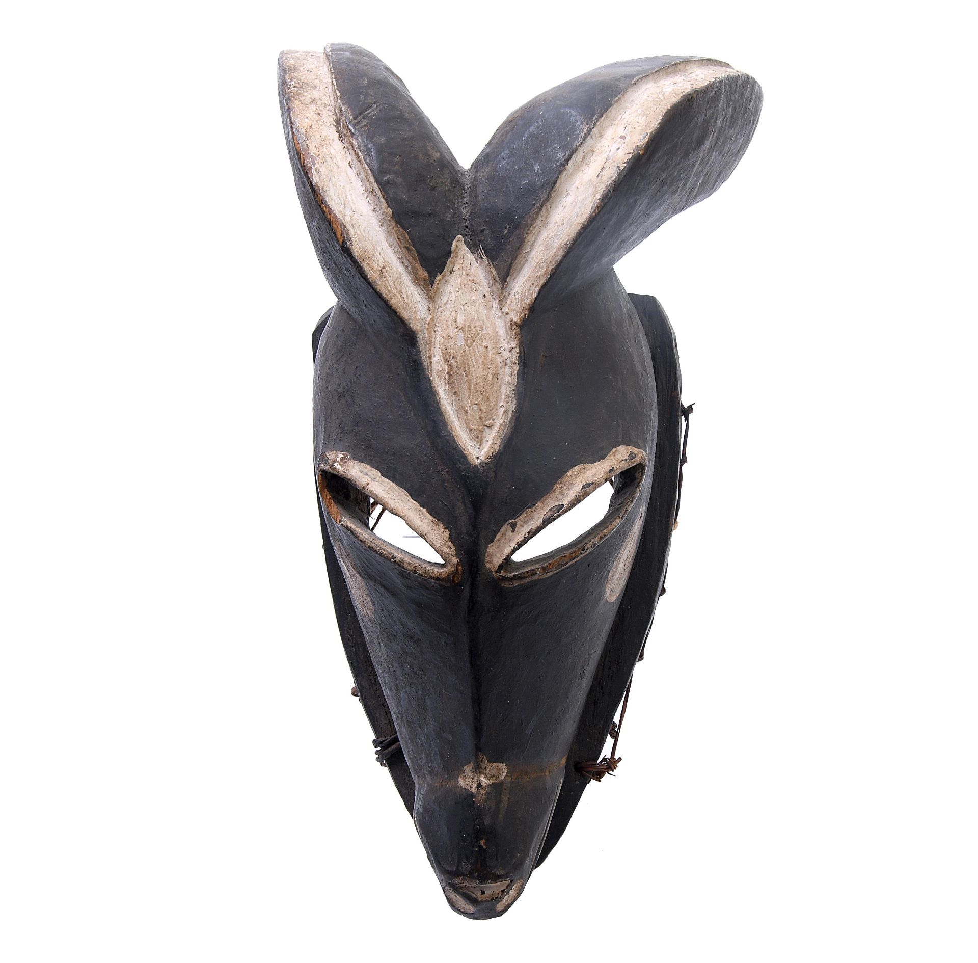 Nigeria, Ogoni, horned black animal mask, - Bild 2 aus 5