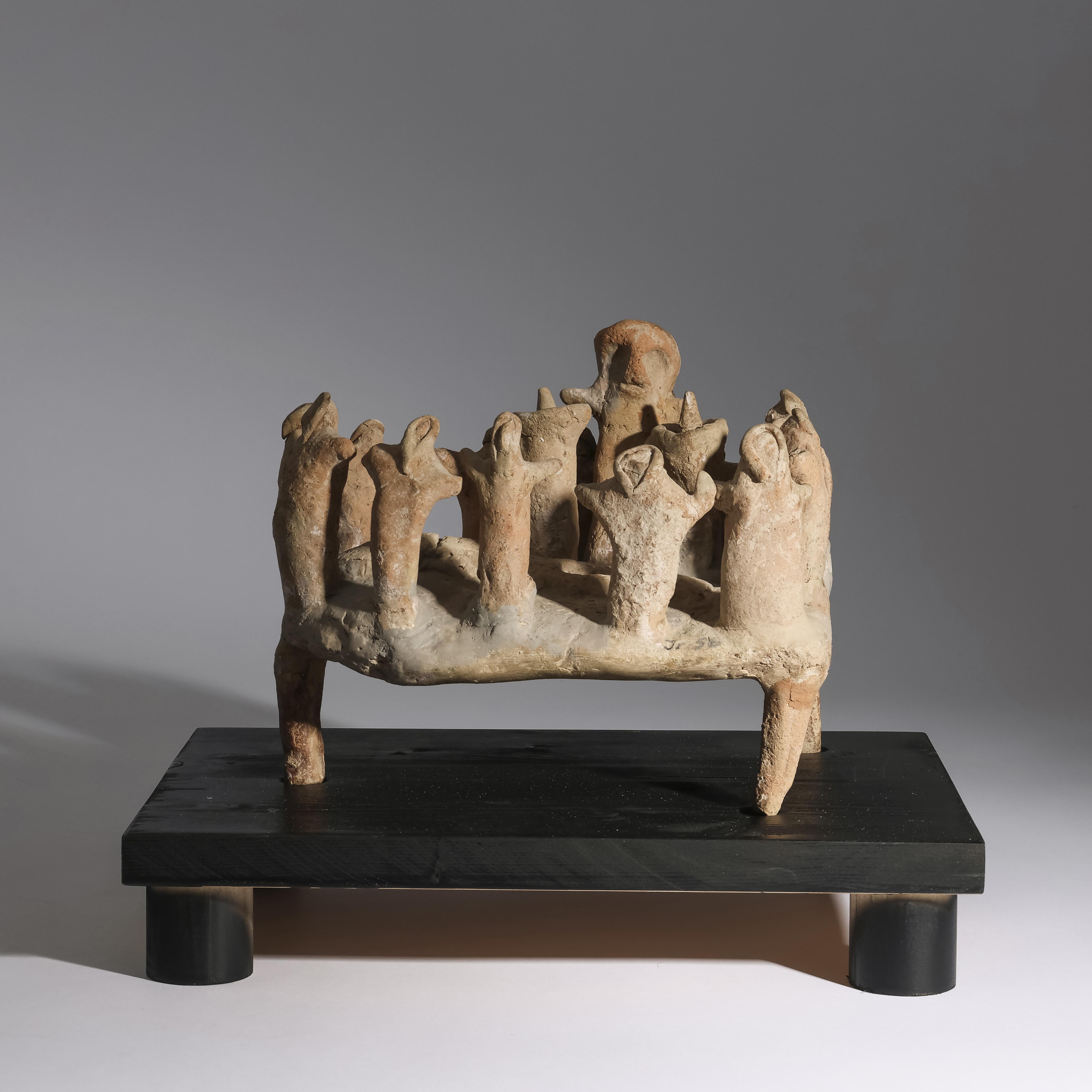 A Persian terracotta funeral votif platform, Kerman, 2nd Mill. BC, - Image 7 of 7