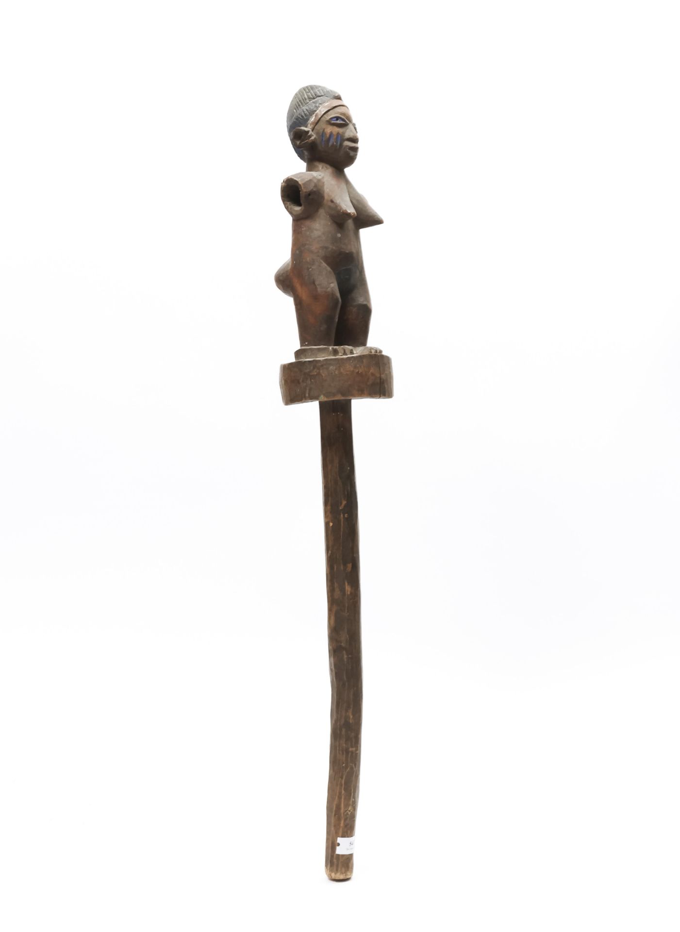 Yoruba, a marionet figure, a three headed Gelede mask and a small Ifa oracle bowl - Bild 3 aus 12