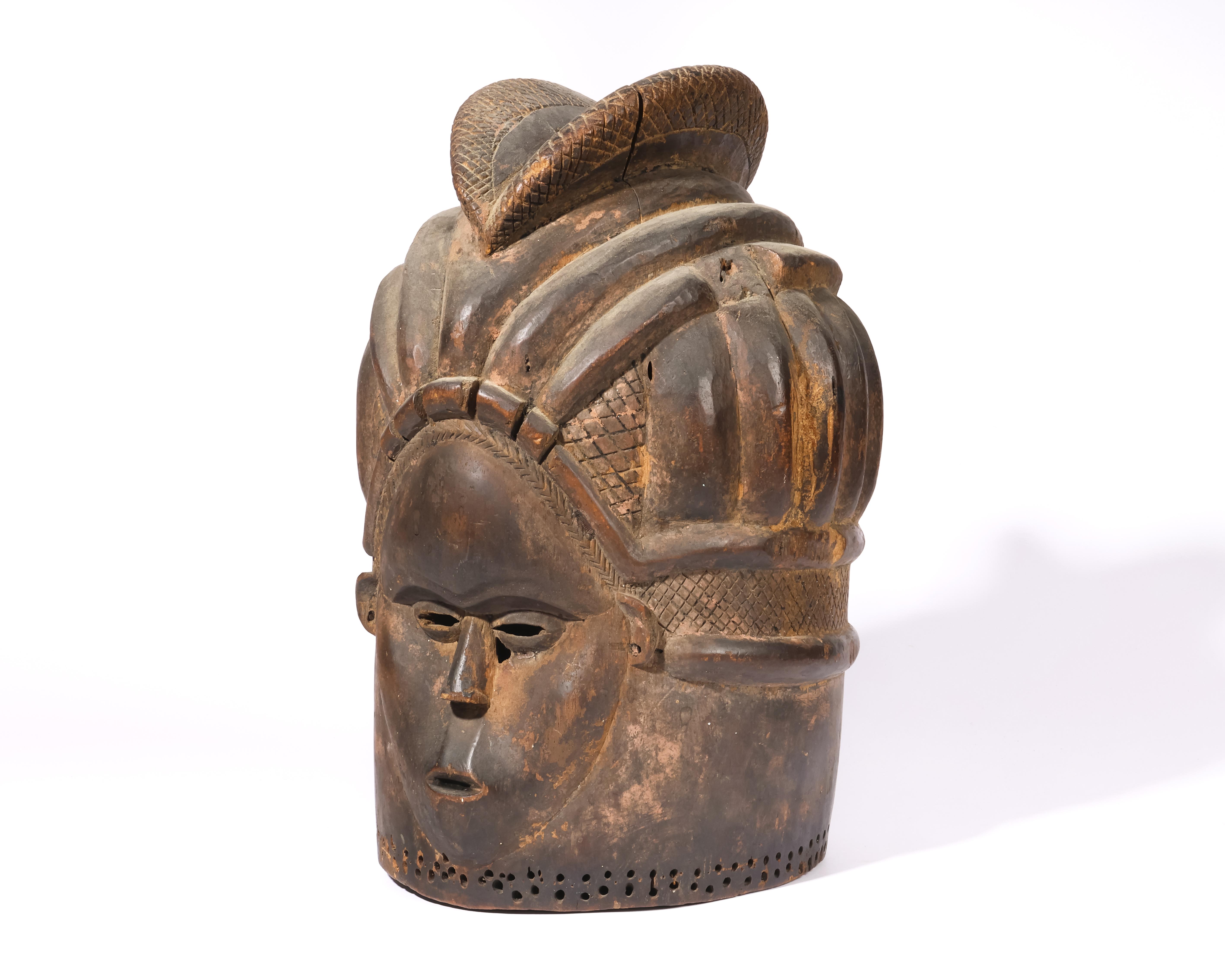 Sierra Leone, Vai or Gola, helmet mask, sowei, - Image 6 of 6