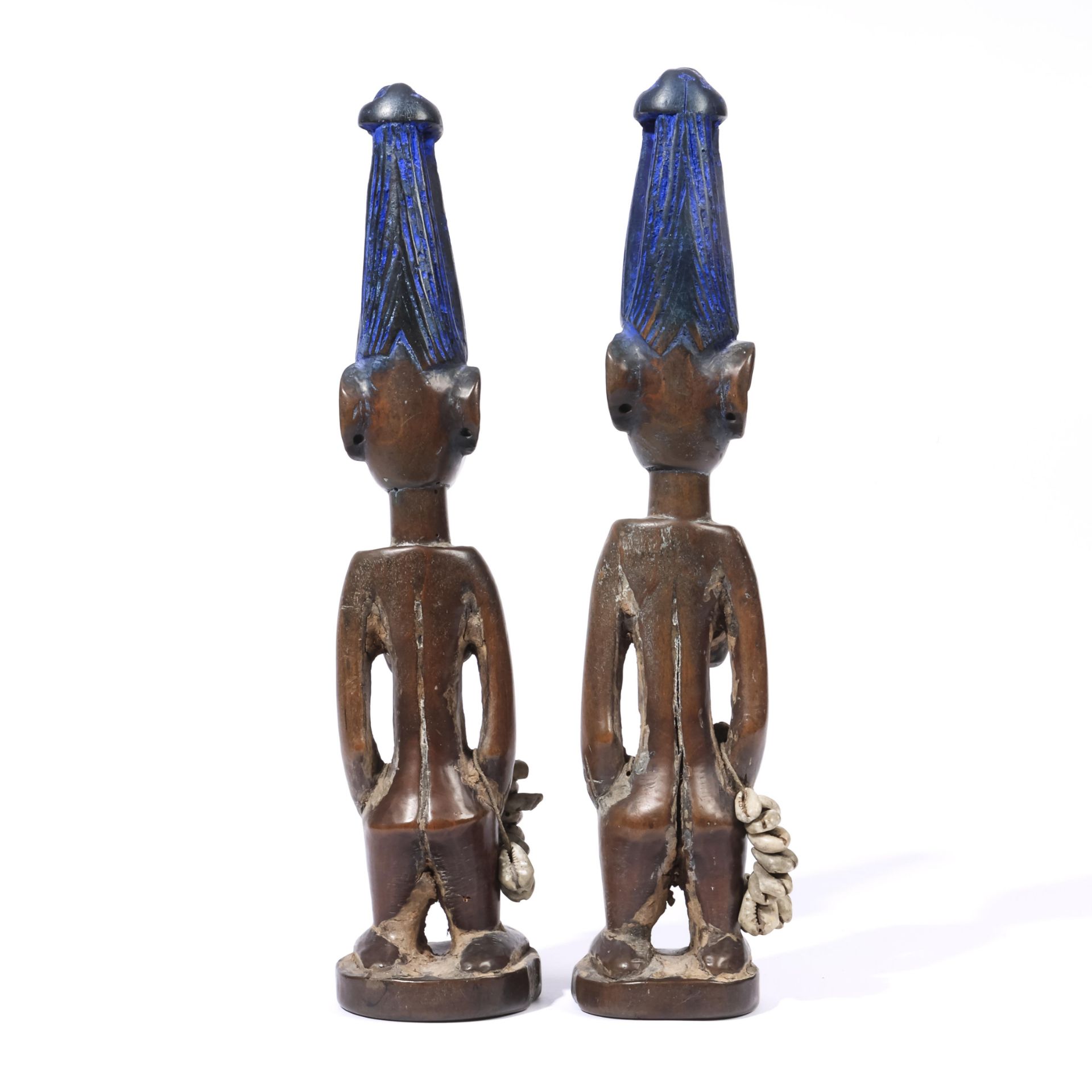 Nigeria, Yoruba, Ila Orangun, pair female twin figures, ibeji, - Bild 5 aus 5