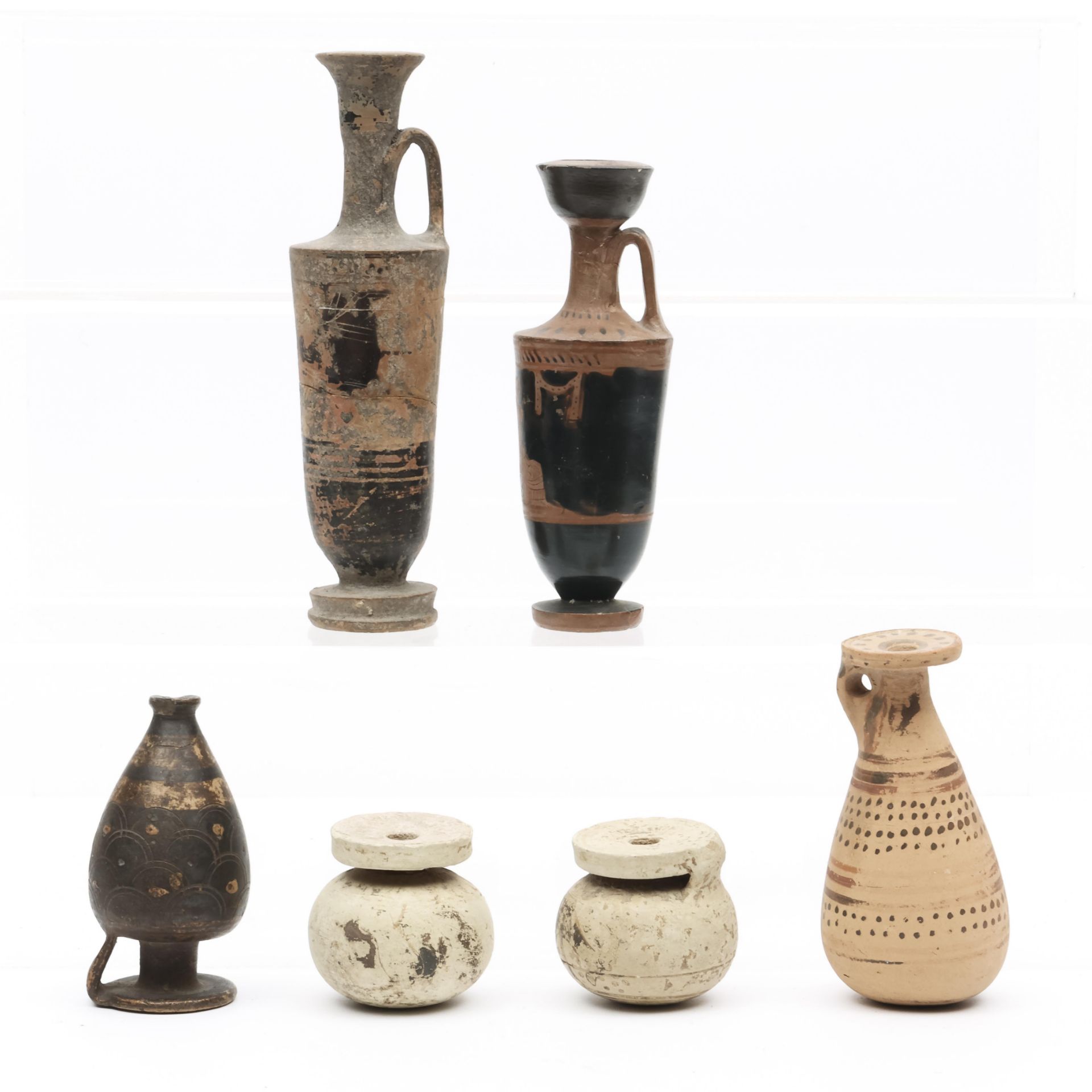 A collection of six Greek terracotta vases, 5th-4th century BC; - Image 3 of 4